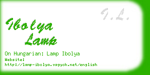 ibolya lamp business card